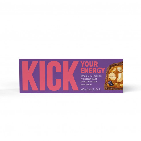 KICK YOUR ENERGY Батончик с орехами, 45 гр