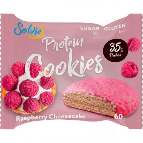 Solvie Protein cookies - протеиновое с йогуртовой глазурью, 60 гр