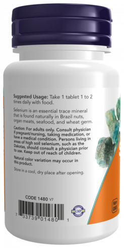 NOW Selenium 100 mcg, 100 таблеток
