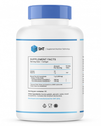 SNT Omega-3 Regular, Омега-3 Регулар, 90 капсул